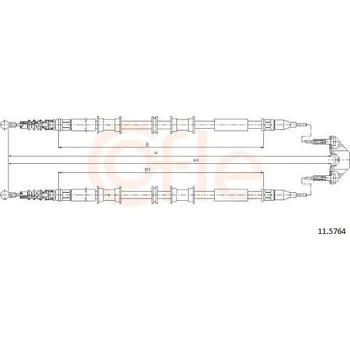 Lanko parkovací brzdy Tažné lanko, parkovací brzda COFLE 11.5764