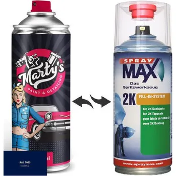 Barva ve spreji Barva ve spreji RAL 5003 stupeň lesku Pololesk kvalita laku 2K Polyuretanový lak
