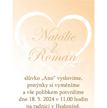 Svatební dekorace Svatební oznámení - A6 - S015