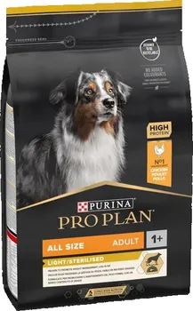 Krmivo pro psa Purina Pro Plan All Sizes Adult Light/Sterilised Optiweight Chicken