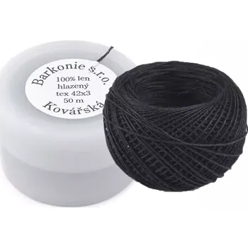 Nit Lněná nit černá (Kovářská režná nit)