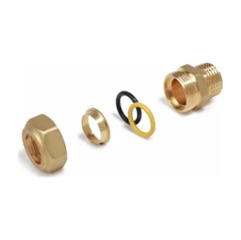 Utahovací spoj, měděný. trubka, 10 mm x 1/2" vnější závit