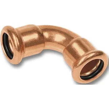 rozdělovač topení Sanha PRESS 6002A oblouk 90°, 35mm, s konci na vnitřní lisování, voda, měď