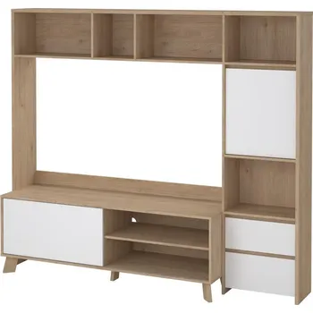 Obývací stěna Nábytek PEGAS s.r.o. TV stěna Nerea 320, jackson hickory/bílý lesk