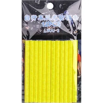 Reflexní odrazky na kolo 12ks - Žlutá