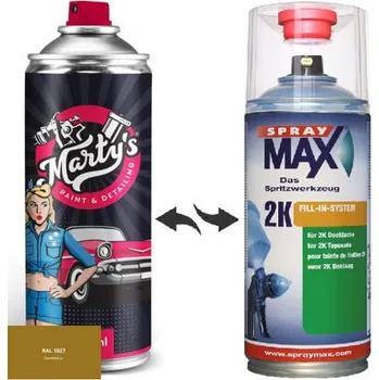 Barva ve spreji Barva ve spreji RAL 1027 stupeň lesku Pololesk kvalita laku 1K Akrylátový lak