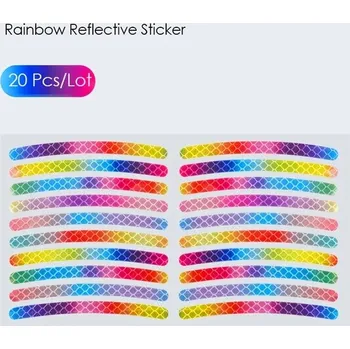 Odrazky na kolo | Bezpečnostní samolepky - Rainbow Reflexní
