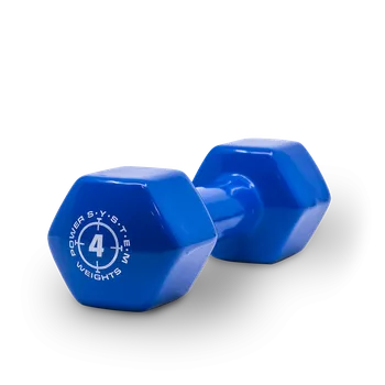 Power System Vinyl Dumbell 4 kg blue