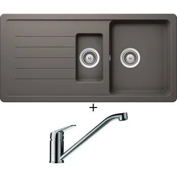 Granitový dřez Granitový dřez SET Schock TOLEDO D-150 Silverstone + Schock EVINAS 577000 nerez