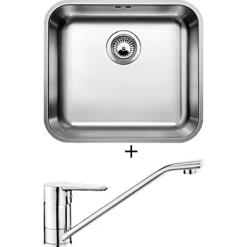 Dřez pod desku SET Blanco SUPRA 450-U nerez kartáčovaný 518203 + Deante CORIO BFC 060M chrom