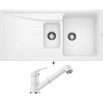 Granitový dřez Granitový dřez SET Blanco SONA 6 S bílá 519855 + Blanco DARAS-S bílá 517735