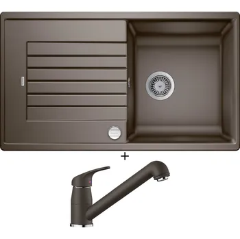 Granitový dřez Granitový dřez SET Blanco ZIA 5 S kávová s excentrem + Blanco DARAS-S kávová 517740