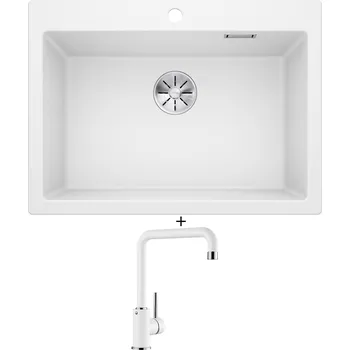 Granitový dřez Granitový dřez SET Blanco PLEON 8 bílá 523047 + Blanco MILI bílá 523107