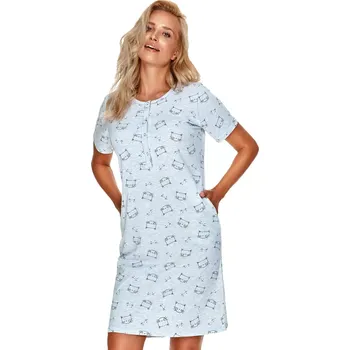 Dámská noční košile Dámská vzorovaná noční košile Katia Taro Barva/Velikost: světlý melír / S