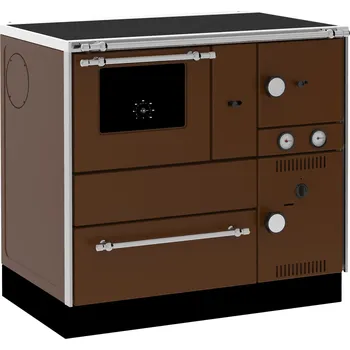 Sporák na tuhá paliva Sporák na tuhá paliva AlfaPlam ALFA TERM 27 s výměníkem - hnědý/levý