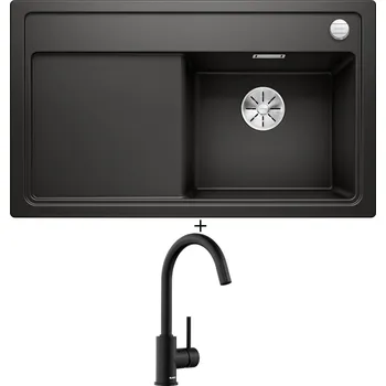 Granitový dřez Granitový dřez SET Blanco ZENAR 45 S černá 526037 + Blanco MIDA černá matná 526649
