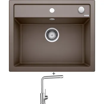 Kuchyňský dřez Granitový dřez SET Blanco DALAGO 6 kávová s excentrem 515066 + Blanco MILA chrom 519414