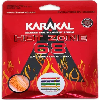Badmintonový výplet badmintonový výplet KARAKAL HOT ZONE 68 (10m) oranžová
