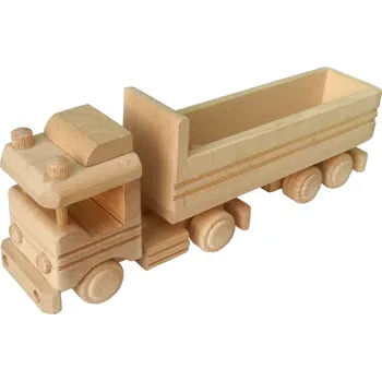 Dřevěná hračka Dřevotéka - Dřevěný kamion s korbou - bukové dřevo Dřevěný kamion s korbou - bukové dřevo