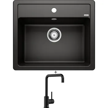 Kuchyňský dřez Granitový dřez SET Blanco LEGRA 6 černá 526084 + Blanco MILI černá matná 526665