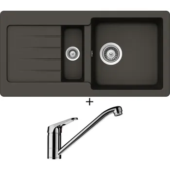 Granitový dřez Granitový dřez SET Schock TYPOS D-150S Asphalt + Schock COSMO 525001 chrom