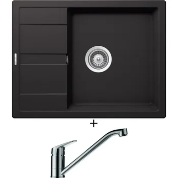 Granitový dřez Granitový dřez SET Schock MANHATTAN D-100 Nero + Schock EVINAS 577000 nerez