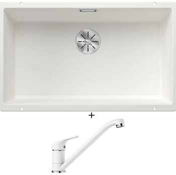 Granitový dřez Dřez pod desku SET Blanco SUBLINE 700 U bílá 523446 + Blanco DARAS bílá 517724
