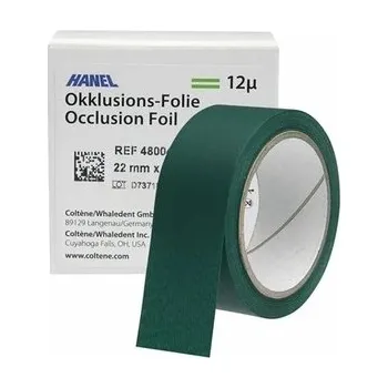 Lepicí páska Coltene Artikulační páska Hanel 12µ 15m x 22mm Varianta: Art. páska Hanel 12µ 22mm x 25m zelená - oboustranná