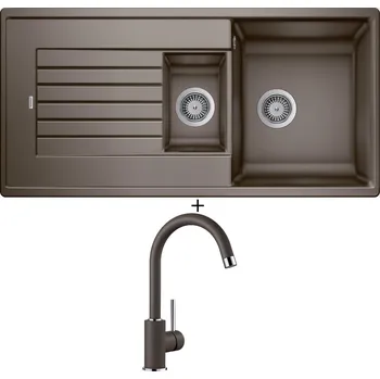 Granitový dřez SET Blanco ZIA 6 S kávová 515072 + Blanco MIDA kávová 519423