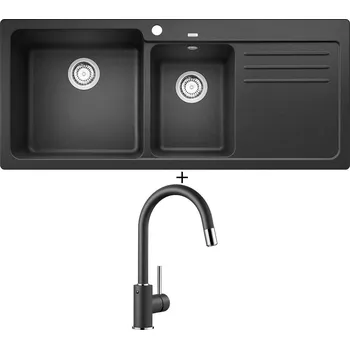 Granitový dřez Granitový dřez SET Blanco NAYA 8 S antracit 519654 + Blanco MIDA-S antracit 521455
