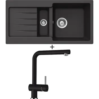 Granitový dřez Granitový dřez SET Schock TYPOS D-150S Onyx + Schock EPOS 540120 Onyx