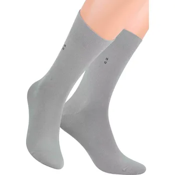 Pánské oblekové ponožky se vzorem kostek 056/2 STEVEN Barva/Velikost: šedá světlá / 42/44