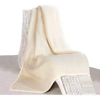 Dětská deka BabičkaOvečková.cz Dětská deka z ovčí vlny merino oboustranná (dvouvrstvá) přírodní, Velikost 100 x 135 cm (do postýlky)