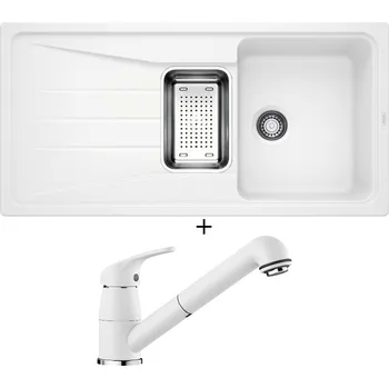 Granitový dřez Granitový dřez SET Blanco SONA 6 S bílá + nerezová miska + Blanco DARAS-S bílá 517735