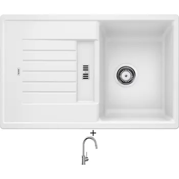 Granitový dřez Granitový dřez SET Blanco ZIA 45 S bílá 514726 + Blanco MIDA-S chrom 521454