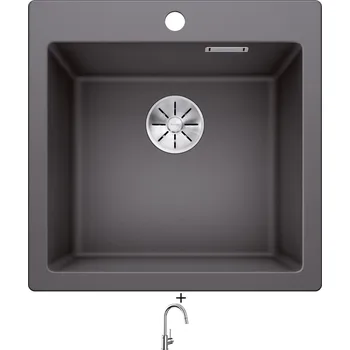 Granitový dřez Granitový dřez SET Blanco PLEON 5 šedá skála 521669 + Blanco MIDA-S chrom 521454