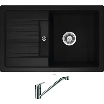 Granitový dřez Granitový dřez SET Schock LIMA D-100S Nero + Schock EVINAS 577000 nerez