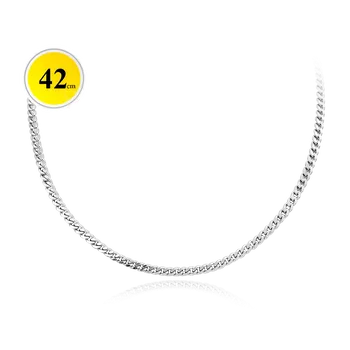 Náhrdelník MINET Stříbrný řetízek PANCER 30mm - 42 cm JMAS0132SN42