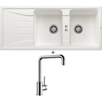 Granitový dřez Granitový dřez SET Blanco SONA 8 S bílá 519701 + Blanco MILI chrom 519413