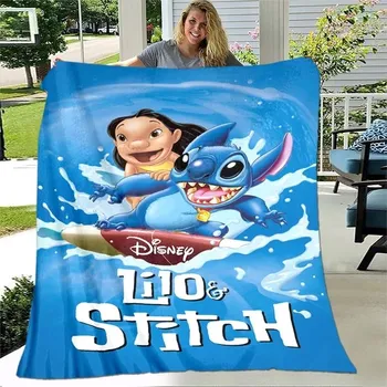 Dětská deka Roztomilá flanelová deka s motivem Stitche - 16,130x150cm