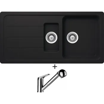 Granitový dřez Granitový dřez SET Schock FORMHAUS D-150L Onyx + Schock COSMO 525122 chrom