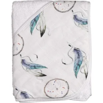 XKKO bambusová froté osuška s kapucí 90x90cm Dream Catcher