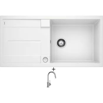 Granitový dřez Granitový dřez SET Blanco METRA XL 6 S bílá + excentrické ovládání + Blanco MIDA-S chrom 521454