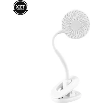 Domácí ventilátor Přenosný USB větrák s klipem - Bílá