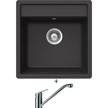 Granitový dřez Granitový dřez SET Schock NEMO N-100S Nero + Schock EVINAS 577000 nerez