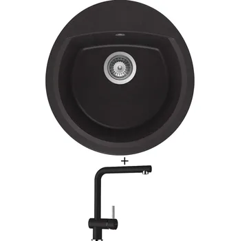 Granitový dřez Granitový dřez SET Schock MANHATTAN R-100 Nero + Schock EPOS 540000 Nero