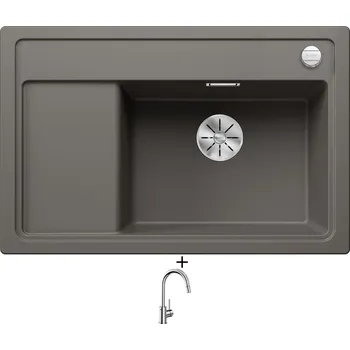Granitový dřez Granitový dřez SET Blanco ZENAR XL 6 S Compact šedá vulkán 527368 + Blanco MIDA-S chrom 521454
