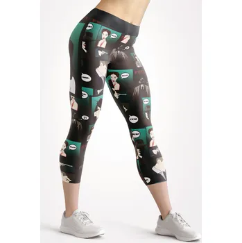 Dámské legíny UTOPY 3/4 Dámské sportovní legíny Comics Series Velikost: L