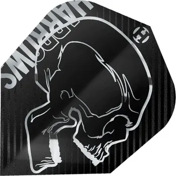 Letky na šipky Harrows Rage No6, černé, stříbrné