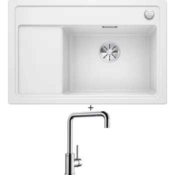 Granitový dřez Granitový dřez SET Blanco ZENAR XL 6 S Compact bílá 523778 + Blanco MILI chrom 519413